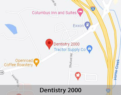 Map image for Options for Replacing Missing Teeth in Columbus, NC